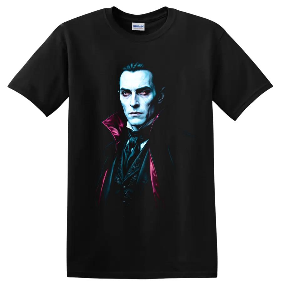 Dracula Bela Lugosi Ritratto Gotico di Vampiro T Shirt Classica T-shirt Film Horror