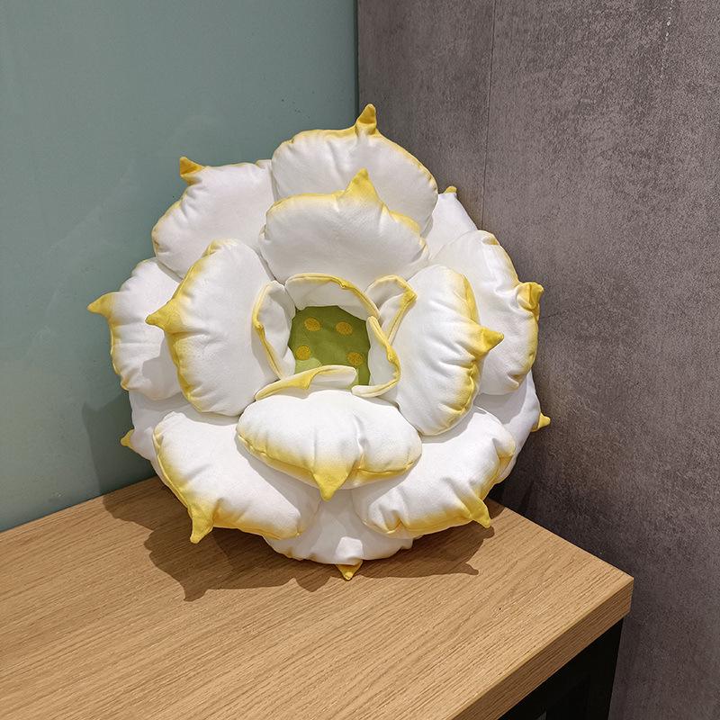 Korean-Style Lotus Water Lily Plush Toy - Succulent Good Luck Home Back Cushion