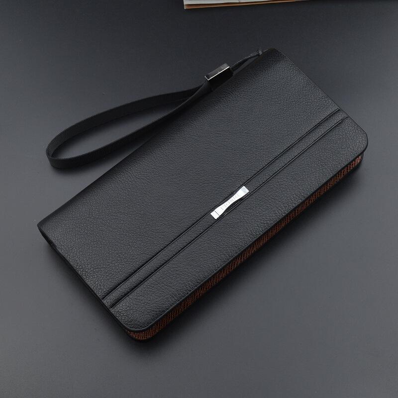 

Men s Leather Long Wallet - Business Clutch with Phone Slot & Card Holder, Large Capacity Gift for Dad/Husband/Boyfriend