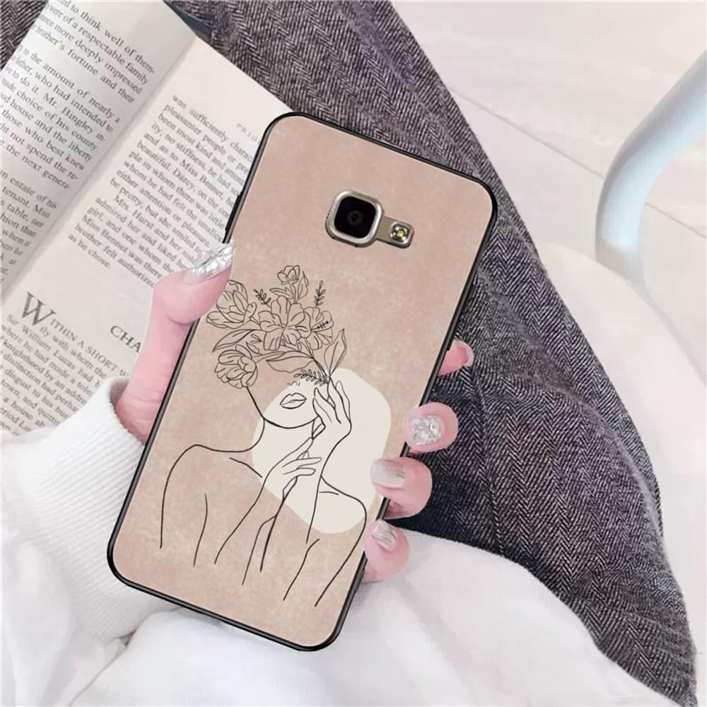 Art Line Face women Etui na telefon dla Samsung A 10 11 12 13 20 21 22 30 31 32 40 51 52 53 70 71 72 73 91 13 skorupa