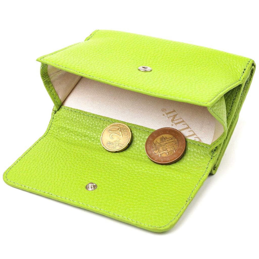 Youth Stylish Female Cats Made of Genuine Leather Flotar CANPELLINI Wallet 21598 Light Green