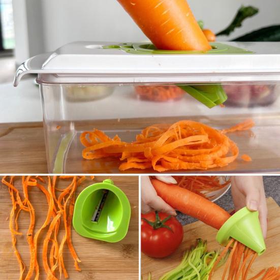 Household Vegetable Vegetable Shredder Multifunctional Potato Slicer Convenient Food Cutter with Collection Box
