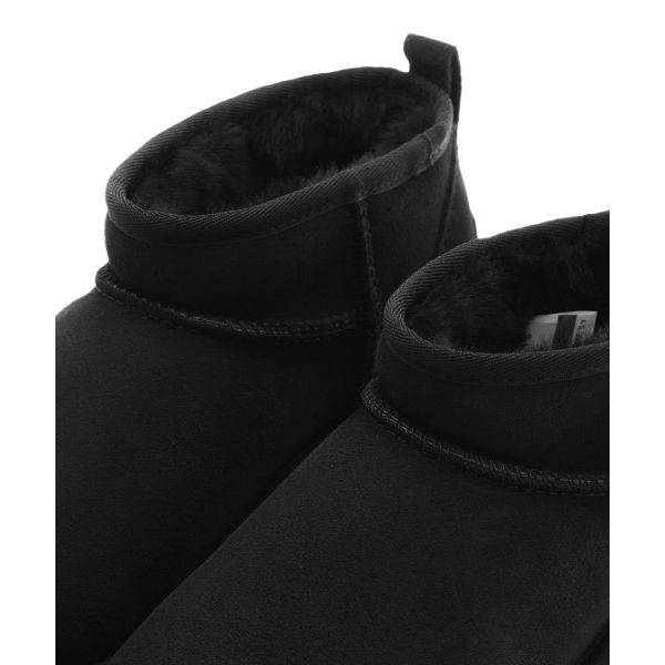 UGG Klasik Ultra Mini Bot Siyah Kadın Spor Ayakkabıları 1116109-BLK