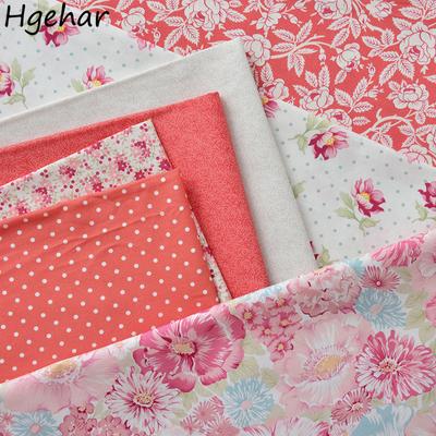 Floral Fabric Pink Clothing Fabrics Patchwork Handmade DIY Sewing Apparel Accessories Needlework Comfortable Costume Materials