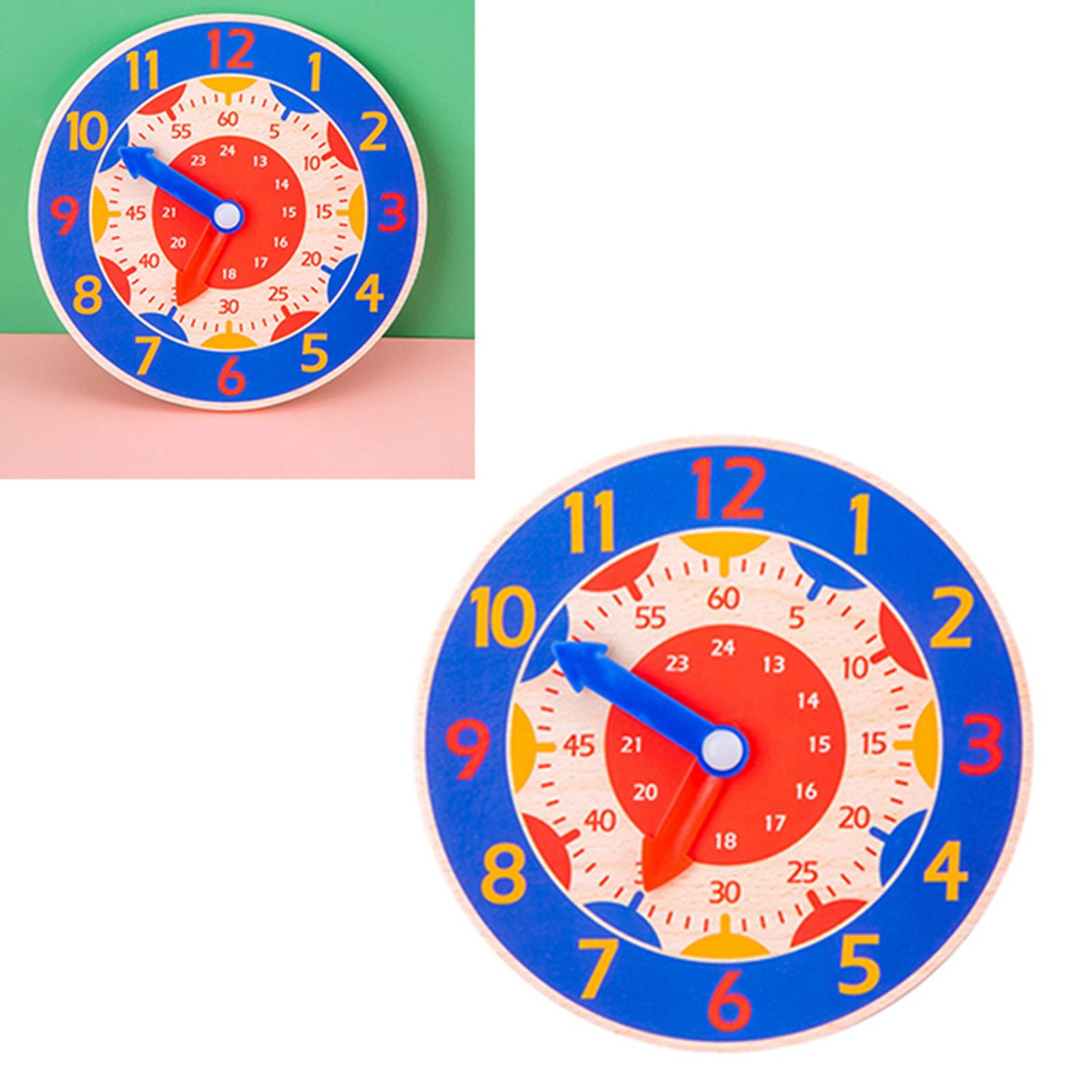 Wooden Cognitive Clock Improve Observation Teaching Clock Educational Toy for 4 to 6 Years Old Kids