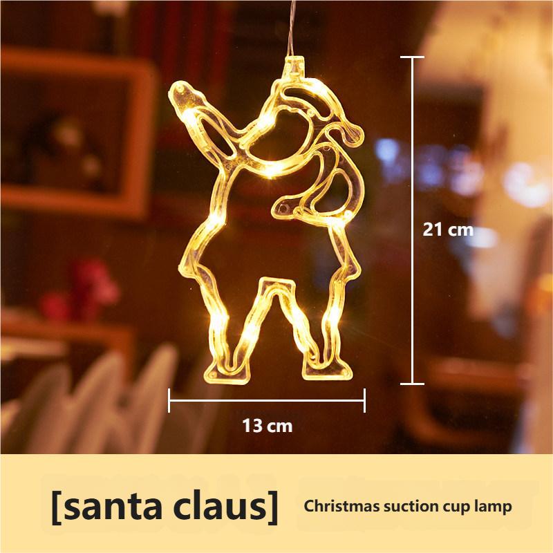 

Рождественские украшения Подвесные светодиодные лампы Украшение спальни Рождественские украшения Украшения для окон и стекол Теплая батарея Santa Claus