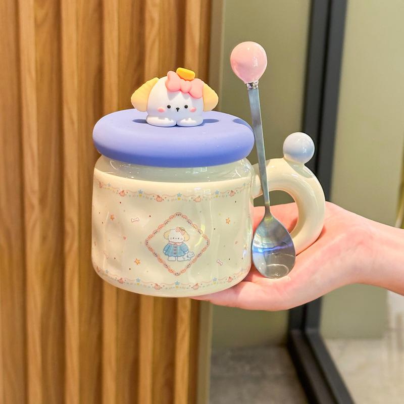 Graduation gift for girl girlfriend birthday gift cute cartoon bear ceramic mug souvenir