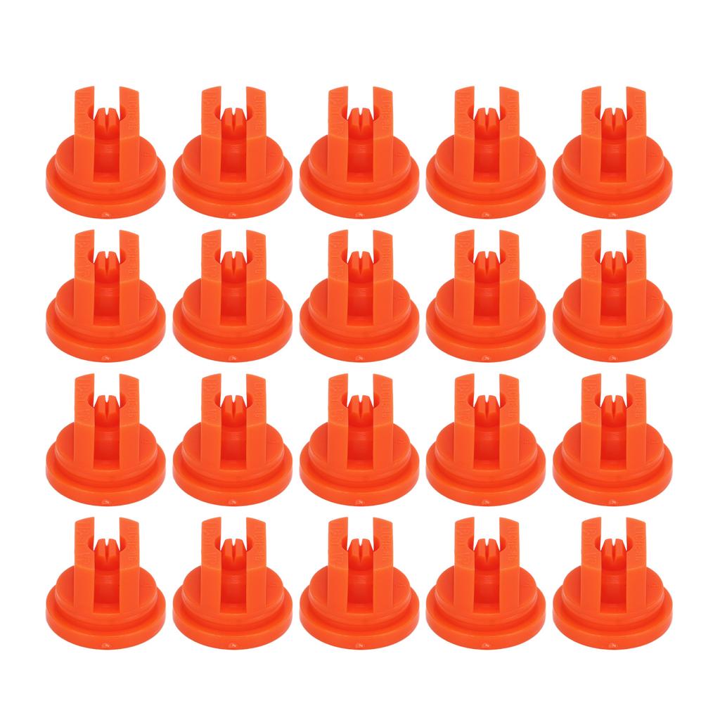 20pcs Flat Fan Spray Tip High Pressure Plastic Agricultural Sprayer Nozzle for Plant Protection Drone Orange