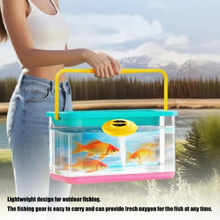 Small Air System Pump For Fishing Including Disc Design And Safe Motor Magnetic Charging