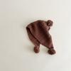 Solid Color Knit Earflap Hat Pom Pom Top Winter Hat Stylish Cold-Resistant Hat  Winter Season