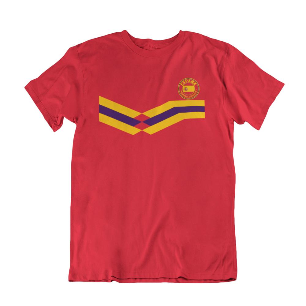 

Мужская ретро футболка с полосками Испания 2024 Футболка Espana Кубок мира L