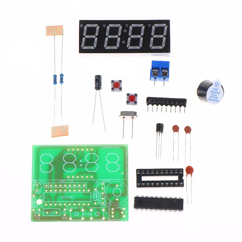 Kit Orologio Elettronico Digitale a 4 Cifre Fai-da-te Modulo Display Ora LED Kit di Apprendimento Elettronico Per Pratica di Saldatura Insegnamento