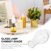 UKCOCO Oil Lamp Shade, Clear Glass Chimney Replacement for Kerosene Lamps, Windproof Lamp Cover, 17.5cm X 7.6cm, Indoor/Outdoor Use