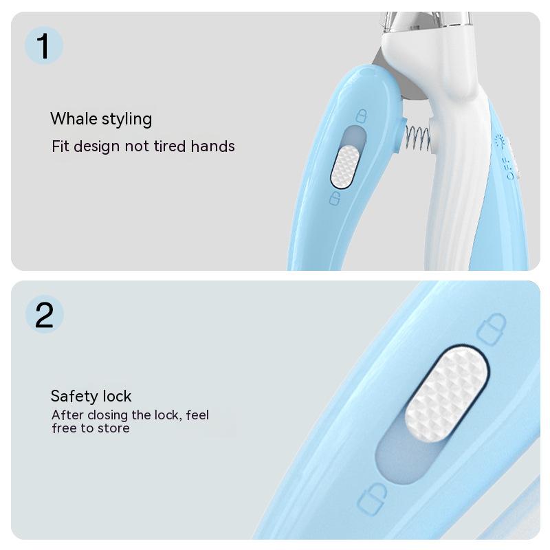 Pet Nail Clippers Dog Cat Nail Trimmer Labor-Saving Nail Clipper Convenient LED Electric Pet Nail Cutter Pet Supplies
