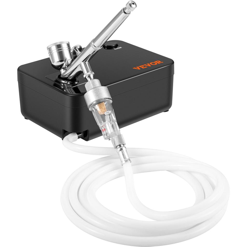VEVOR Airbrush Kit, Portable Airbrush Set with Compressor, Airbrushing System Kit with Multi-purpose Dual-action Gravity Feed Airbrushes