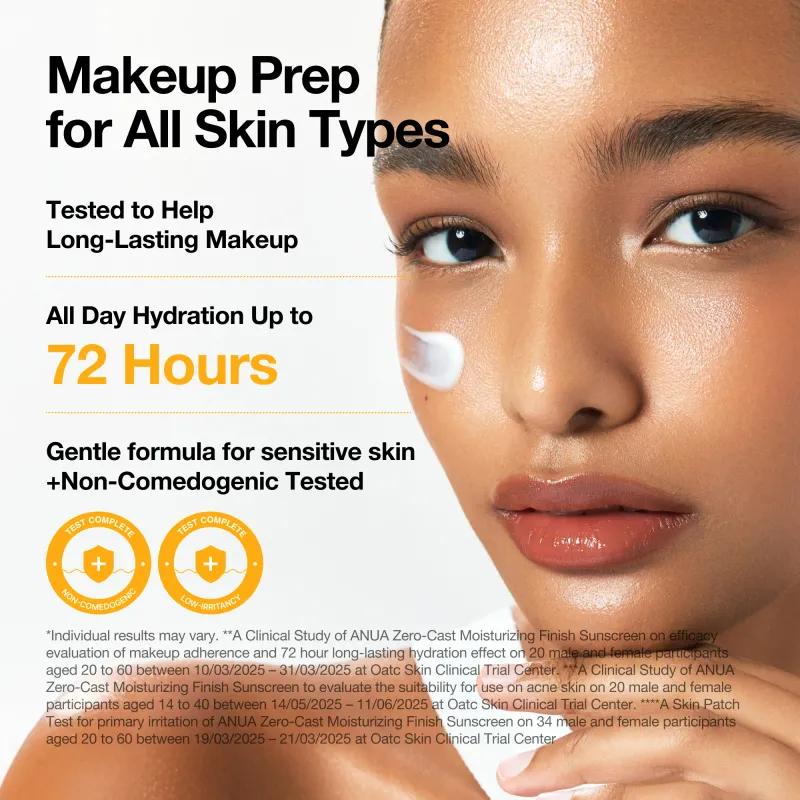 Anua Zero-cast Moisturizing Finish Sunscreen 50ml
