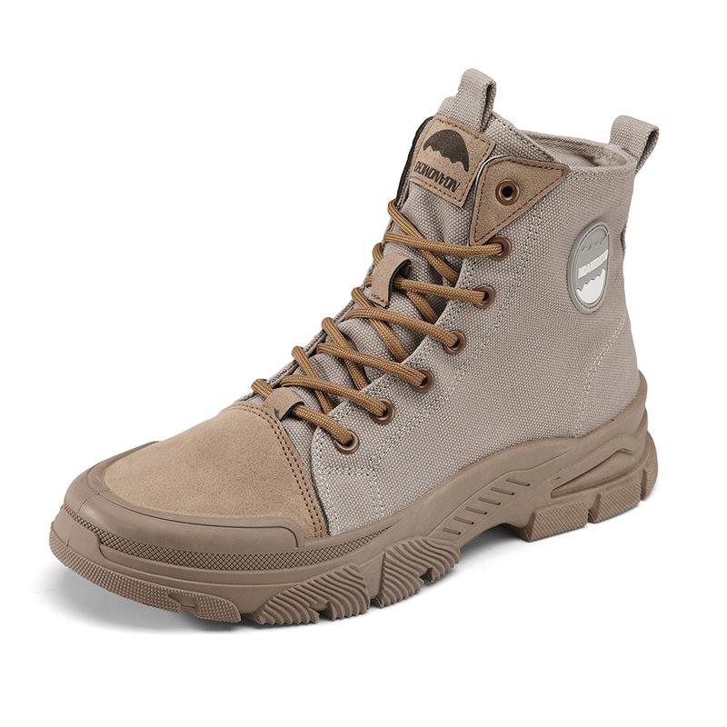 

High-top Martin boots men s breathable mountaineering outdoor tooling boots autumn and winter new canvas men s shoes hiking short boots 44