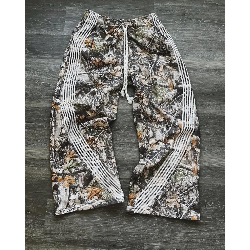 Kuake Duan Amerikaanse Letter Patch Retro Dubbellaags Ontwerp Y2K Broek Baggy Joggingbroek Heren Hip Hop Gothic Elastische Taille Jogging Casual Broek XXL