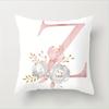 Abc Letter Floral Alphabet Decorative Pillow Cover Indoor Outdoor Party Farmhouse Home Decor Peach Skin Monogram Aesthetic Art
