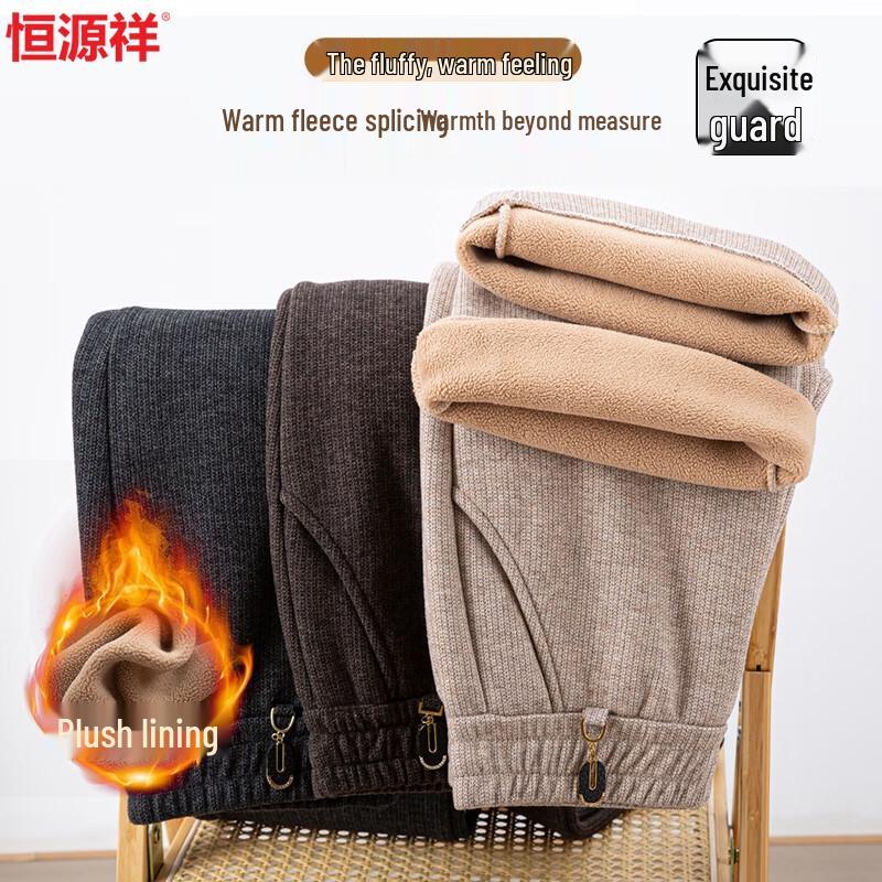 

Hengyuanxiang Women s Winter Plush Lined Straight Leg Casual Pants 5XL