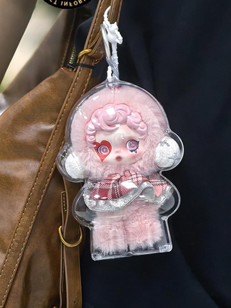 Transparent Portable Organizer Box Protective Cover for Skull Panda Winter Movement for SP Doll