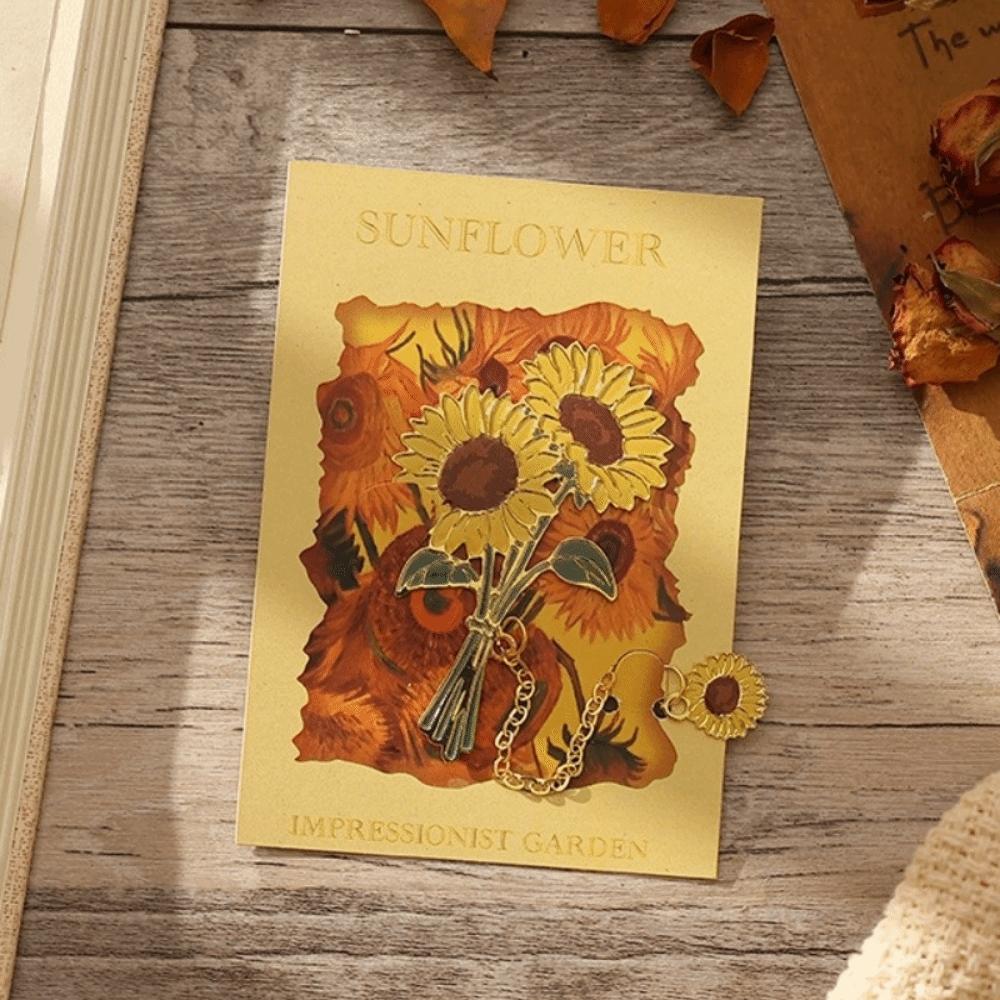

Cute Floral Metal Bookmarks Portable Students Reading Tool Hollow Hot Stamping Bookmark Long Tassel Bookmarks