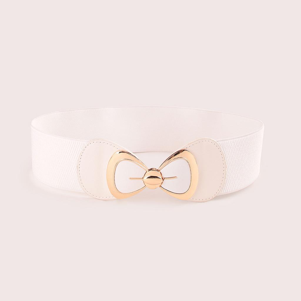 Womens Casual Dress Belt With Faux Leather Material And Hook Closure