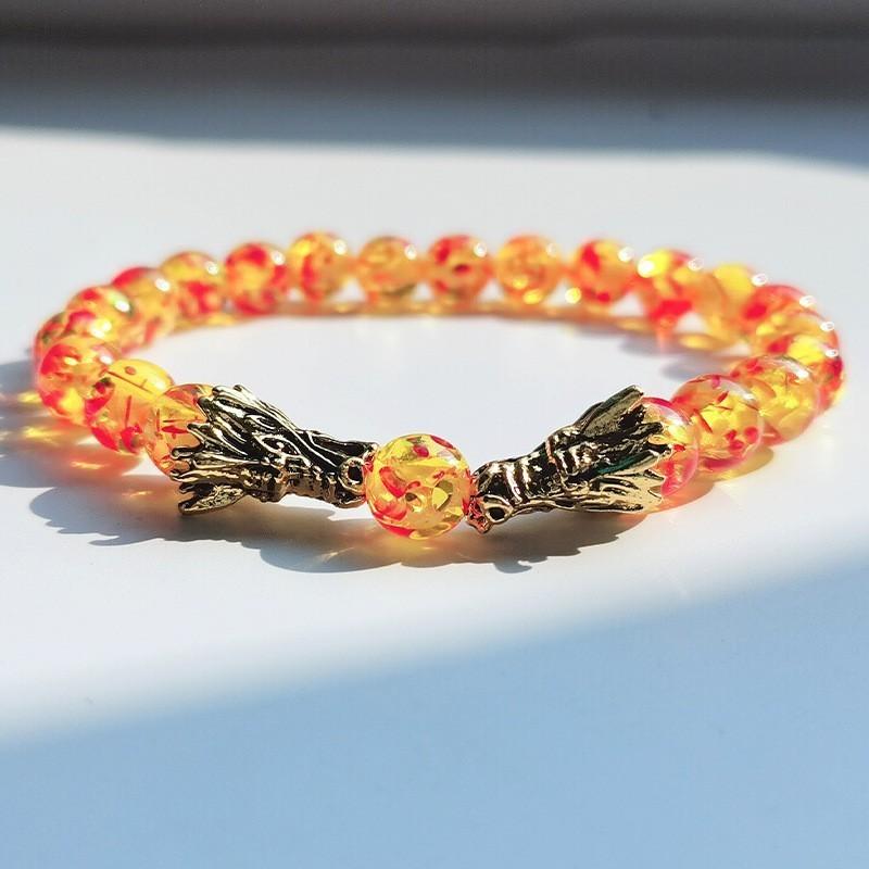 Fashionable And Minimalist Zinc Alloy Bracelet With White Turquoise And Yellow Crystal