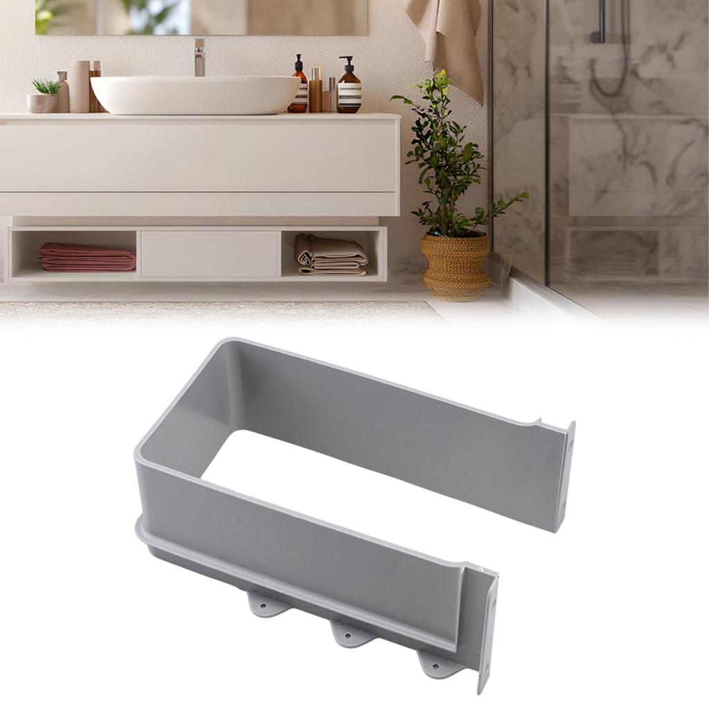 under Sink Pipe Cover U Drainage Grommet Gray Parts Sturdy Recessed Baffle Cover for Bathroom Cabinet Bottom Drainage Grommet