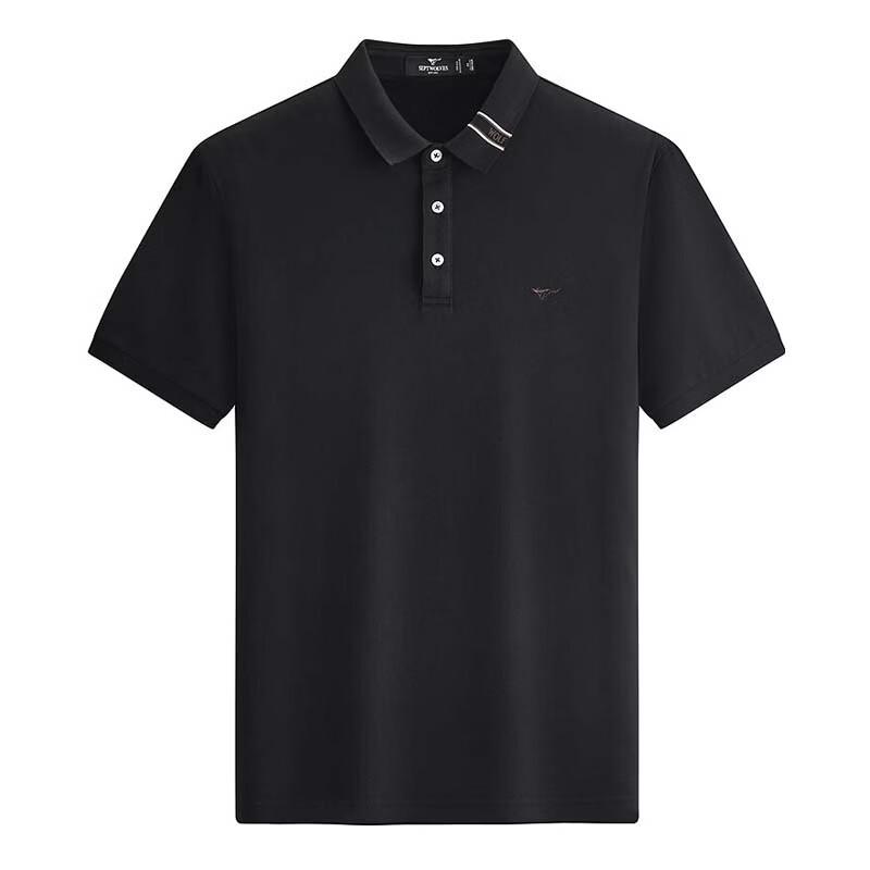 SEPTWOLVES Men's Silk Blend Breathable Short Sleeve POLO Shirt