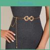 Double Circular Square Metal Chain Belt With Skirt And Dress Waist Decorative