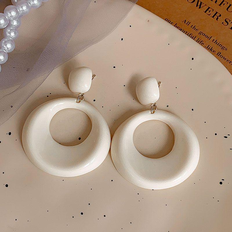 Retro Hong Kong Style Red Polka Dot Earrings: Playful & Elegant Dopamine Boost