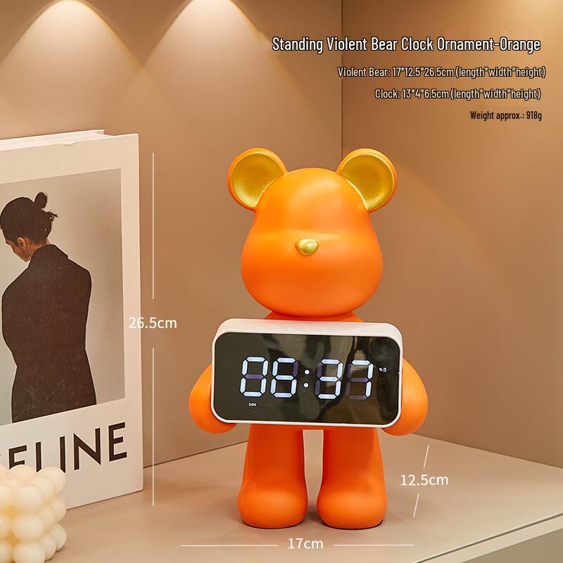 Cute Bear Desk Clock Ornament