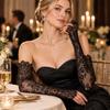 Eyelash Edge Lace Arm Sleeves Fingerless Lace Cuffs Vintage Arm Cover  Cosplay Show