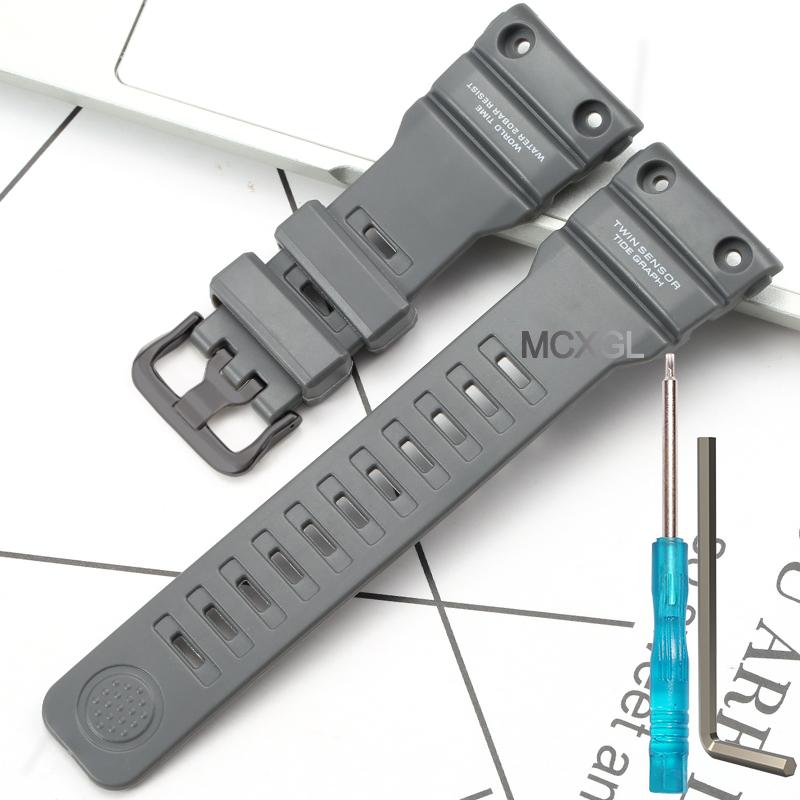 Resin Watch Strap Suitable for Casio GN-1000 Gn-1000 Watch Band Waterproof Replacemnet Bracelet