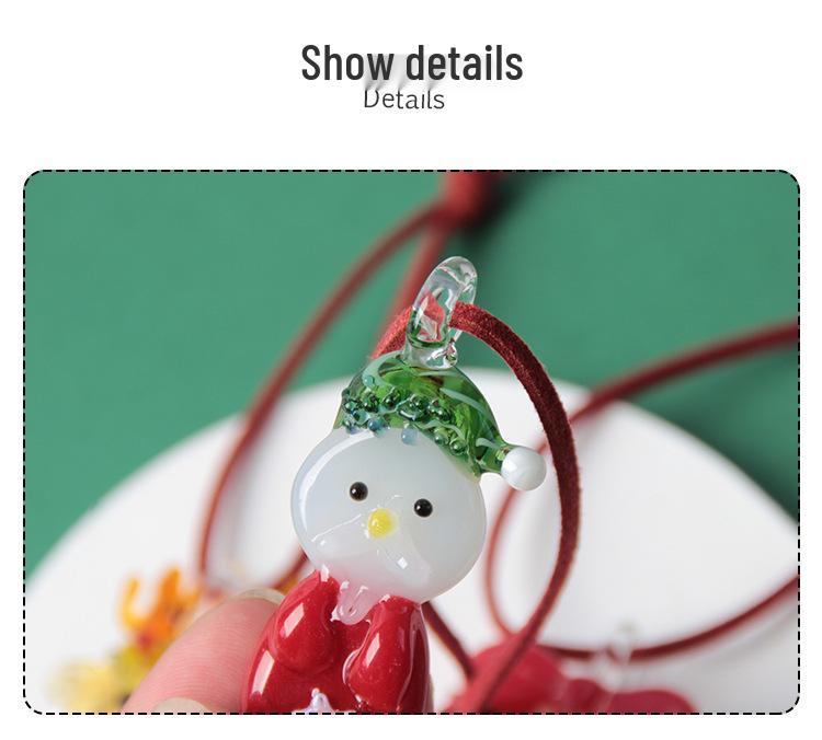 Zibo Glass Christmas Tree Ornaments: Wreaths, Berry Decorations, Gingerbread Men, and Car Accessories. Perfect for Small Christmas Gifts.