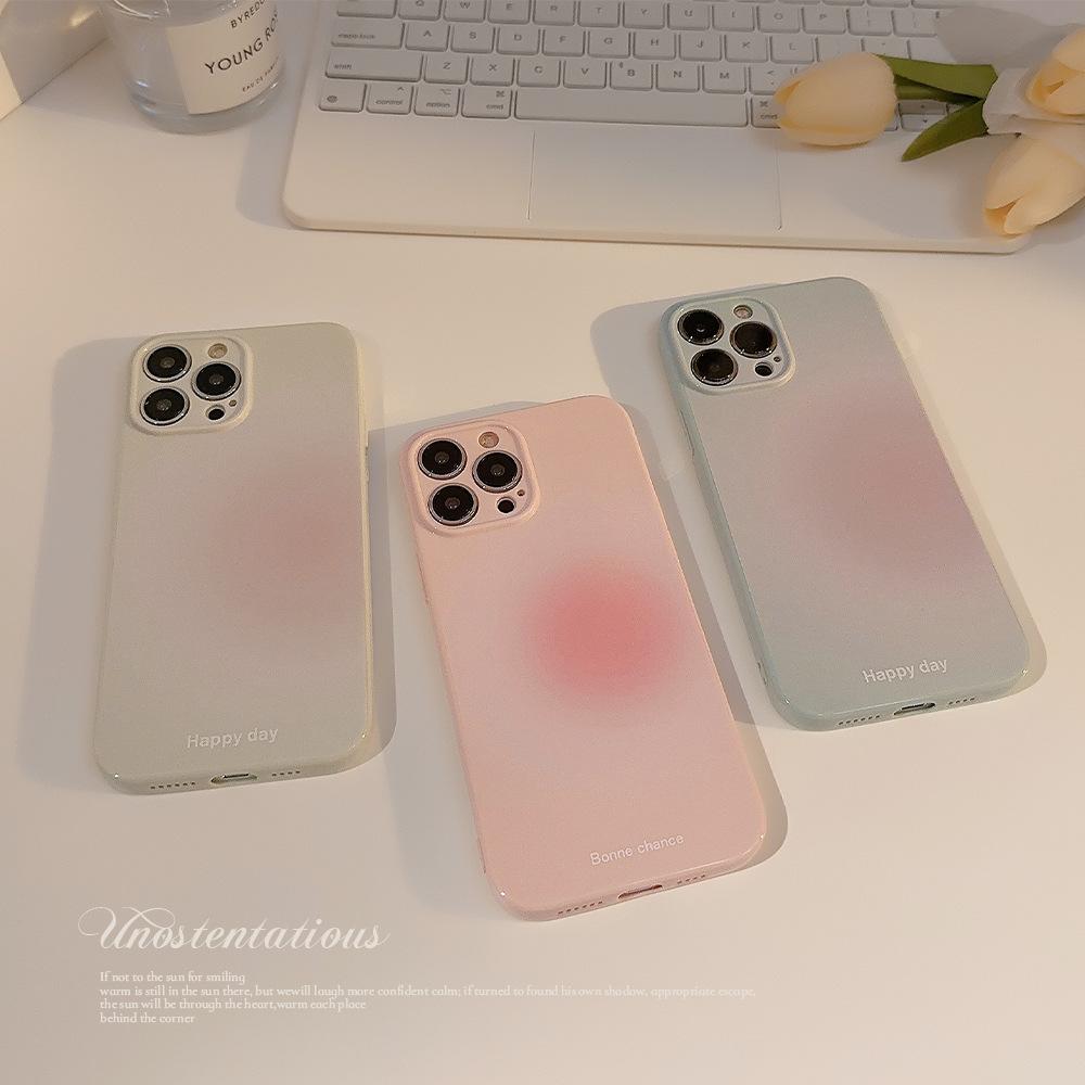 Gradient Solid Color Iphone14 Phone Case 12 Apple 13 Suitable for 11 Macaron 15pro Gentle 16pro Max