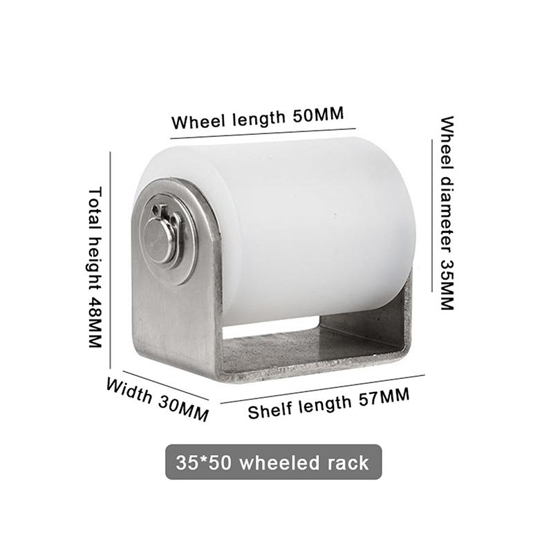 201 Stainless Steel Perforated Bracket Guided Nylon Bearing Mobile Door Pulley Positioning Roller Household Hardware Accessories