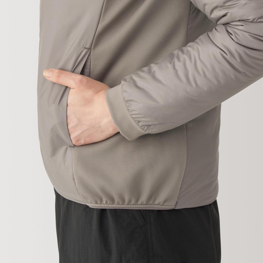 MUJI Washable Padded Active Mocha Size S Women's Blouson, BI02EA4A, Brown,