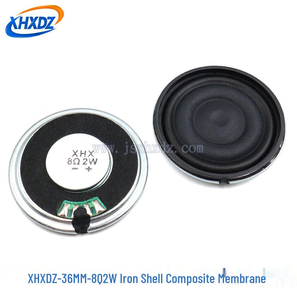 20-40MM 4R 3W 8 Ohm 2W Iron Shell Loudspeaker with Plastic Inner Magnet and Composite Membrane.