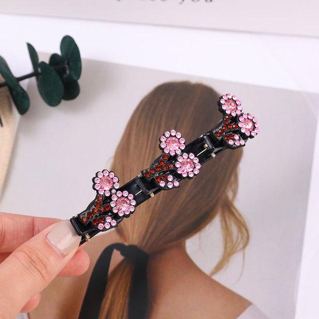 

Модные заколки для волос с хрустальными цветами для женщин и девочек, заколки для волос со стразами, заколки с челкой, боковые заколки, корейские аксессуары для волос слоновая кость