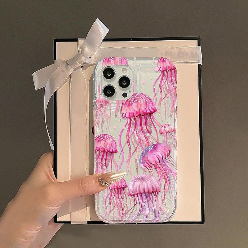 Pink Jellyfish Apple 16/15Plus Phone Case Premium 12/11Promax New Xs/14/XR Anti-drop 13
