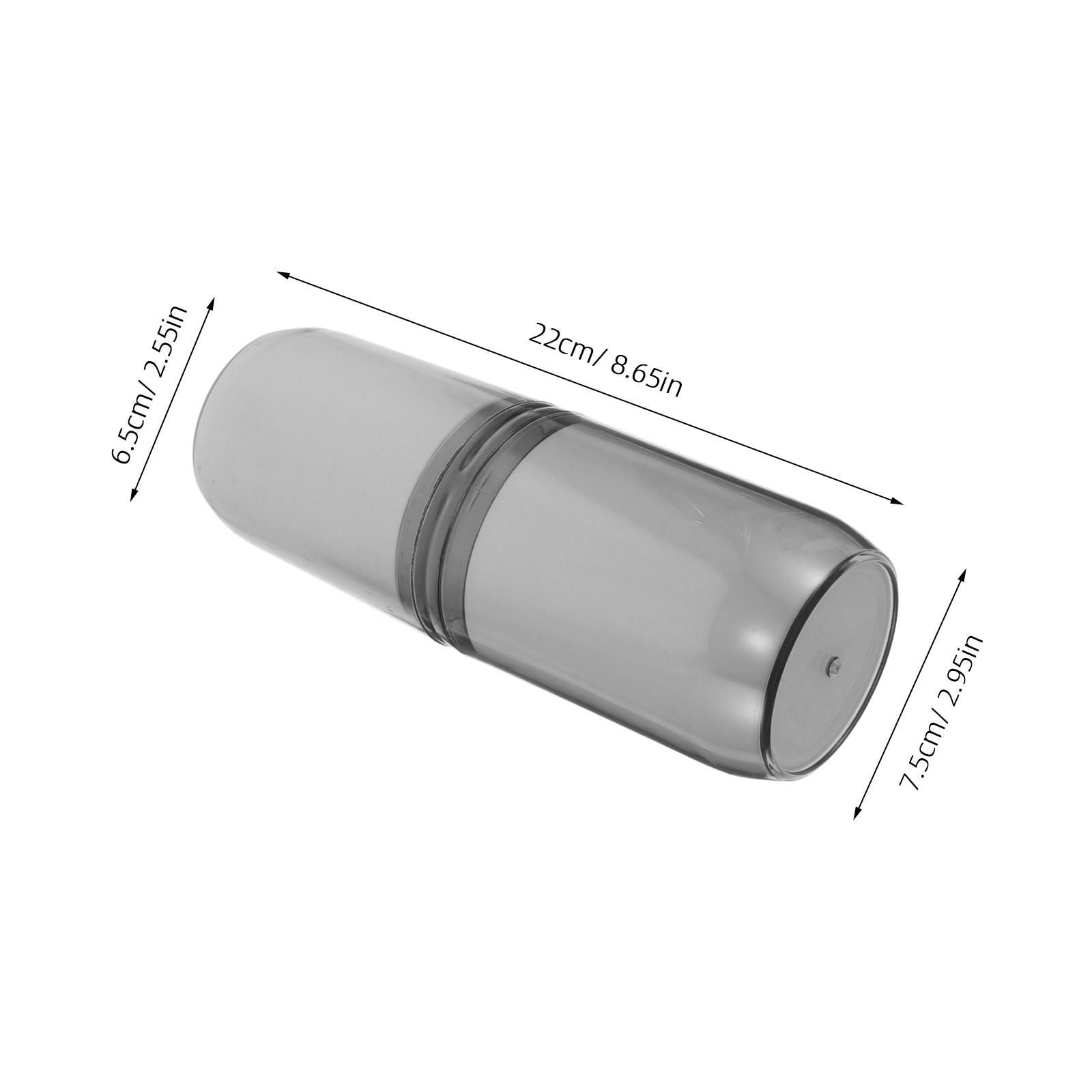Travel Toothbrush Cup Case Grey Waterproof Toothpaste Toothbrush Holder Dustproof Storage Container Office Gym Hotel Dorm Rinse серый