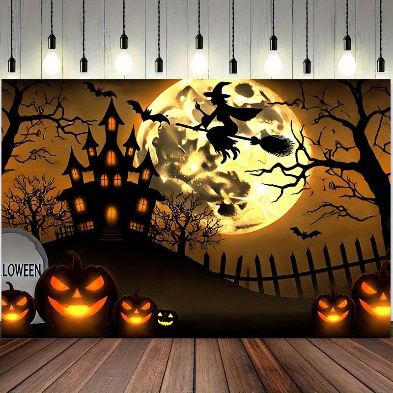 1 Piece Halloween-themed Background Fabric Polyester Fiber Wall Hanging Material Multi-functional Background Wall Decoration