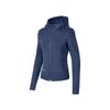 Freedom Series Simple Logo Comfortable Breathable Knitted Hooded Jacket Women Jacket Navy-Blue P324W047-00DU