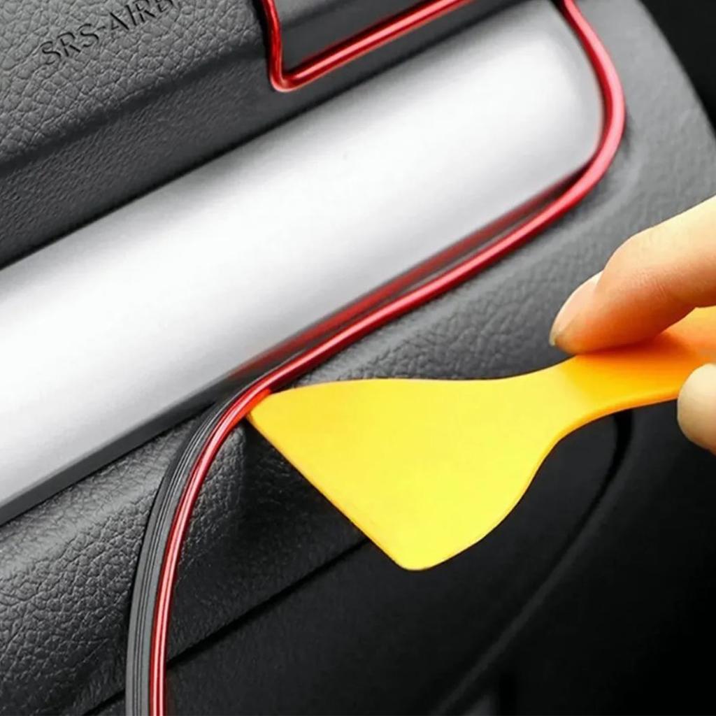 10m Interior Car LED Strip Light PVC Red Decorative Ambient Lighting Kit for Automobiles