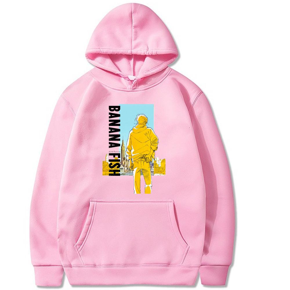 Banana Fish Autunm Winter Printed Men Hoodie Brand Hoody Y2K Clothes Vintage Fashion Casual Unisex Long Sleeve Pullovers