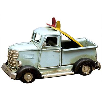 Vintage Miniature Surf Truck Tin Object, 10.5cm High X 17cm Long X 7cm Deep, 0410A-7138, Interior, Car, Automotive, Retro, Interior, American Goods