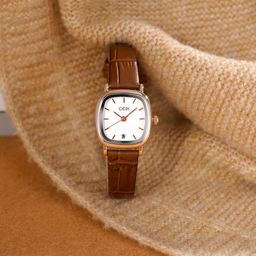 Watch Belt, Simple Temperament, Light Luxury, Small And Exquisite Women'S Square Watch, Support
