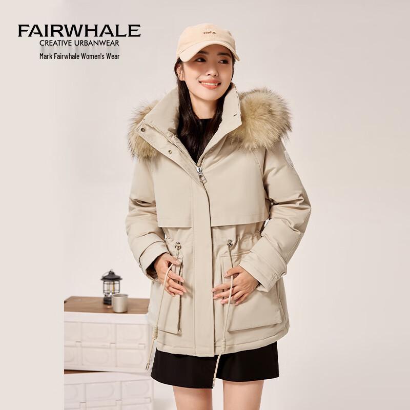 Mark Fairwhale Women s Raccoon Fur Collar Down Jacket XL